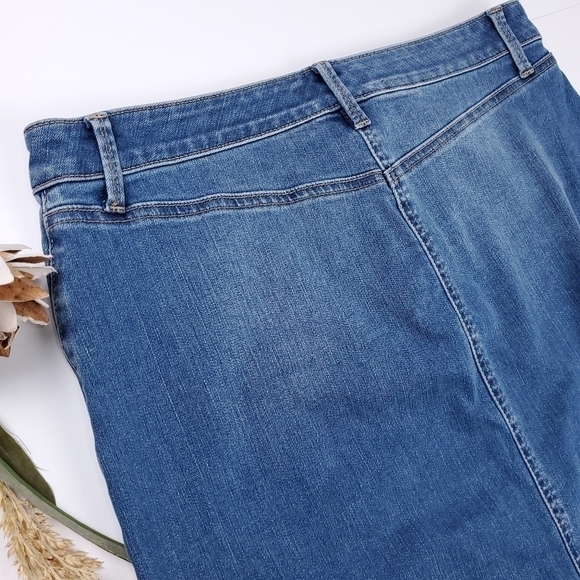 New Talbots Petites Blue Denim Skirt Sz 10 Petite - Picture 9 of 12
